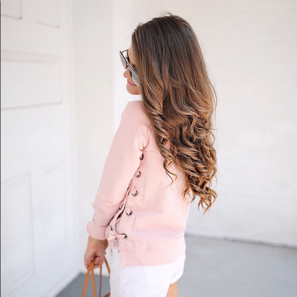 Sincerely Jules lace up sweater